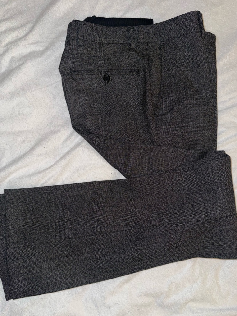 Tessuto Italian Men's Grey Dress Trousers